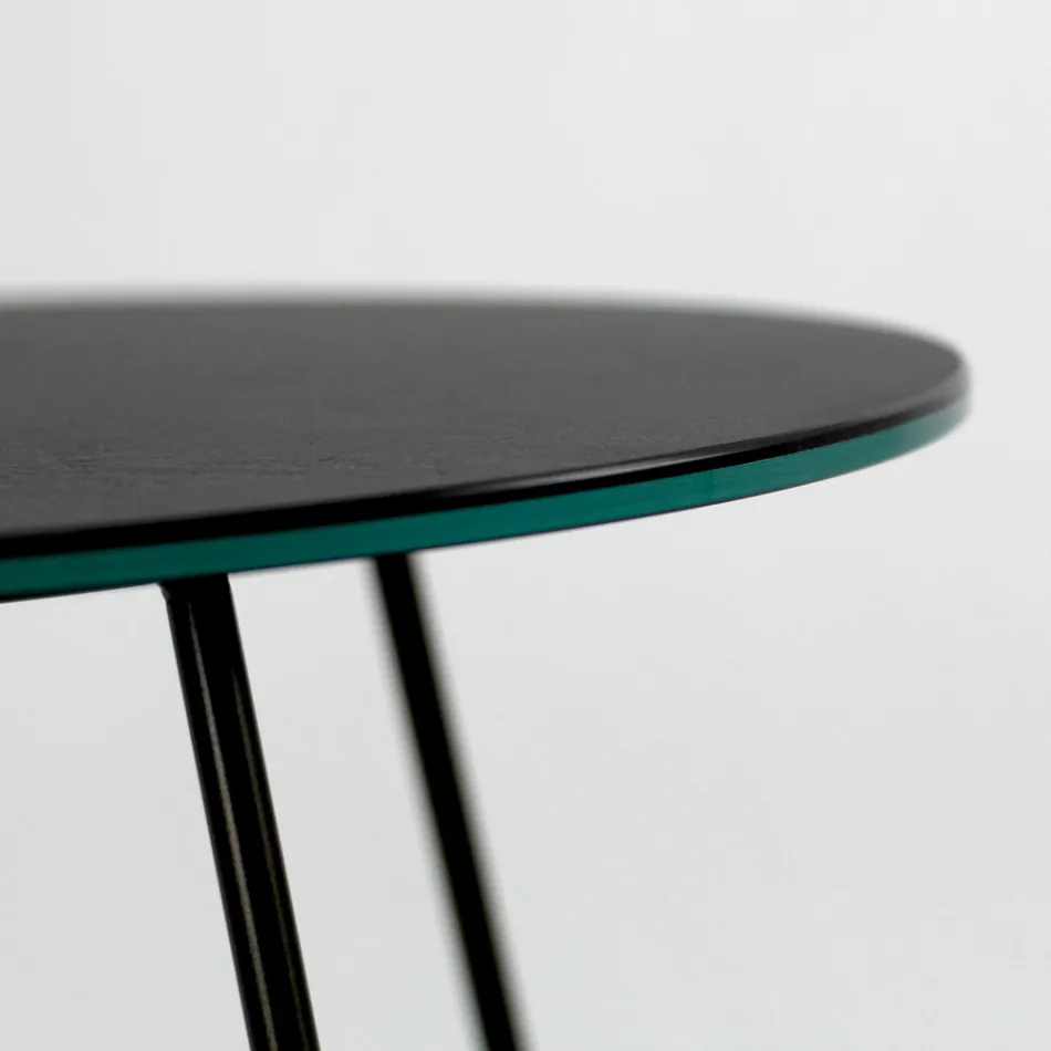 Table basse ronde avec plateau en grès cérame Made in Italy - Paini Viadurini