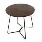 Table basse ronde avec plateau en grès cérame Made in Italy - Paini Viadurini