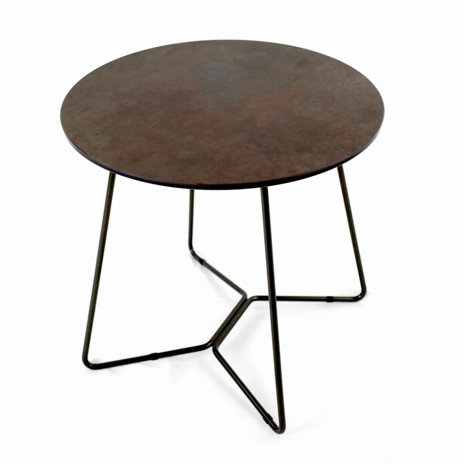 Table basse ronde avec plateau en grès cérame Made in Italy - Paini Viadurini