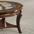 Table basse de salon ronde avec plateau en verre fabriquée en Italie - Onatha Viadurini