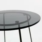 Table basse ronde avec plateau en verre Made in Italy - Paini Viadurini