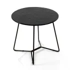 Table basse ronde avec plateau en verre Made in Italy - Paini Viadurini