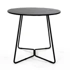 Table basse ronde avec plateau en verre Made in Italy - Paini Viadurini