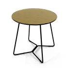 Table basse ronde avec plateau en verre Made in Italy - Paini Viadurini