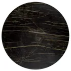 Table Basse Ronde en Acier et Grès Made in Italy - Alisea Viadurini