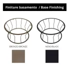 Table Basse Ronde en Acier et Grès Made in Italy - Alisea Viadurini