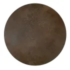 Table Basse Ronde en Acier et Grès Made in Italy - Alisea Viadurini