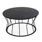 Table basse ronde en acier et verre Made in Italy - Alisea Viadurini