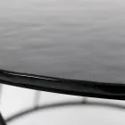 Table basse ronde en acier et verre Made in Italy - Alisea Viadurini