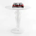 Table basse design classique en verre acrylique H 64cm, Cles Viadurini