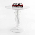 Petite table au design classique en cristal acrylique H 64 cm, Cles