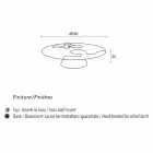 Table design moderne en bois de mélèze avec inserts en acier Giglio Viadurini