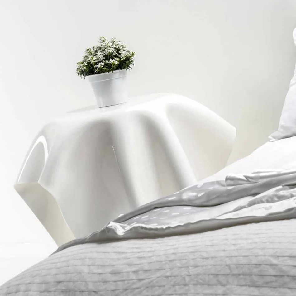 Table design moderne en plexi blanc Huit, fabriqué en Italie Viadurini