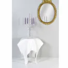 Table design moderne en plexi blanc Huit, fabriqué en Italie Viadurini