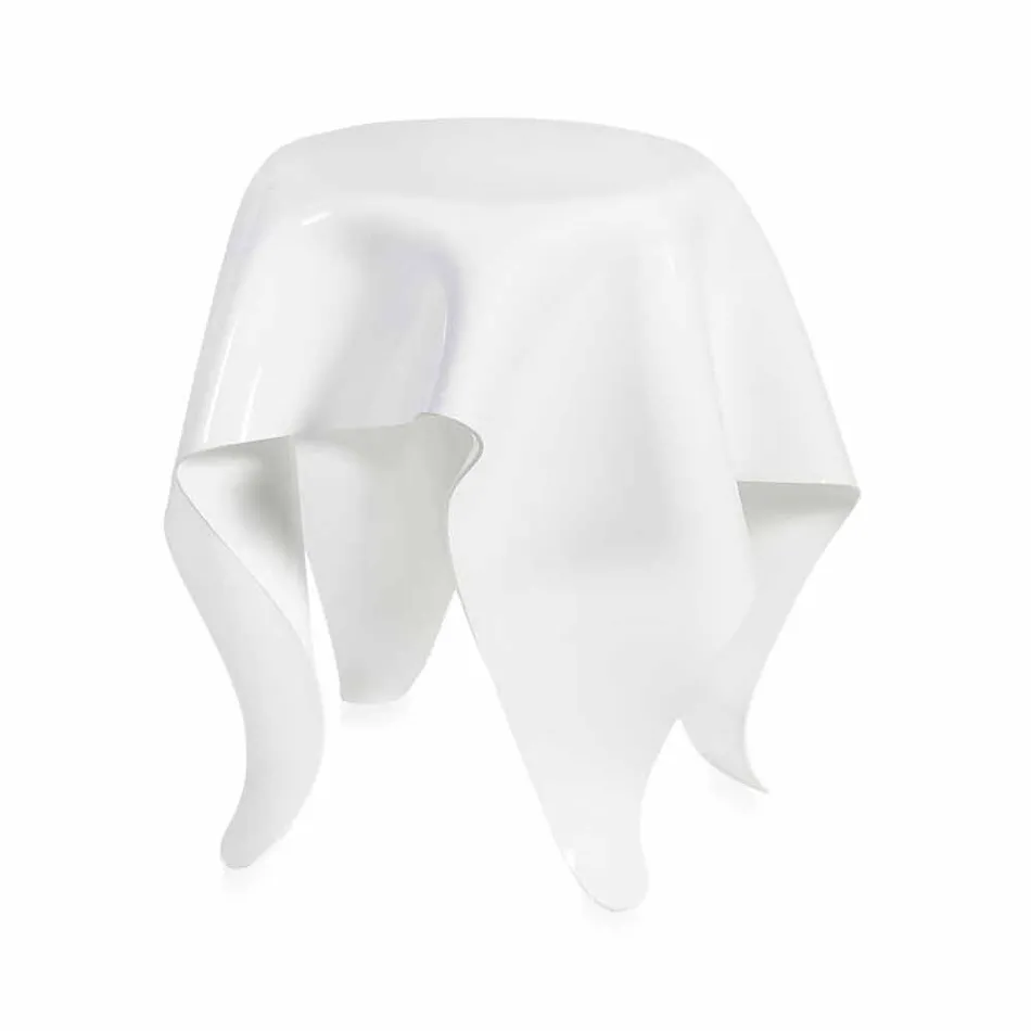 Table design moderne en plexi blanc Huit, fabriqué en Italie Viadurini