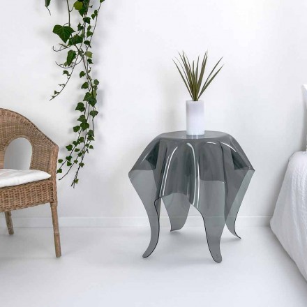 Table design moderne fumé Huit Plexiglas, fabriqué en Italie Viadurini