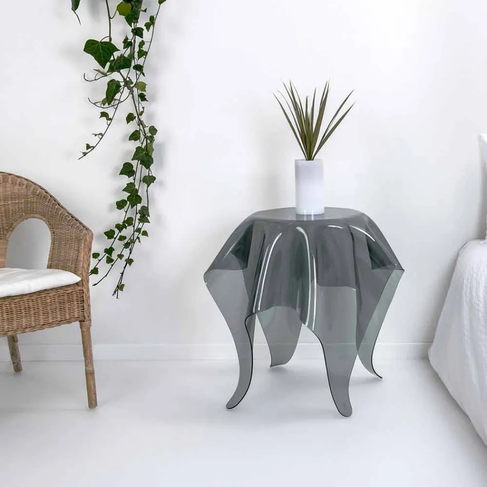 Table design moderne fumé Huit Plexiglas, fabriqué en Italie Viadurini