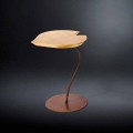 Table basse de design en bois Leaf, avec piétement en fer 