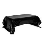 Table basse design Melia en plexiglas noir drapé, fabriquée en Italie Viadurini