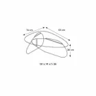 Table Basse Design en Verre Transparent, Fumé et Gravé Fabriqué en Italie - Tac Tac Viadurini