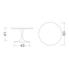 Table Basse Eero Saarinen H 41 avec Plateau en Marbre Emperador Dark Made in Italy Viadurini