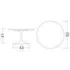 Table Basse Eero Saarinen H 41 avec Plateau en Marbre Emperador Dark Made in Italy Viadurini