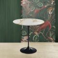 Table basse ronde Eero Saarinen H 52 en marbre Calacatta doré Made in Italy - Scarlet