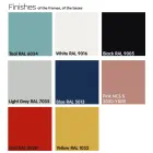 Table basse d'extérieur ronde en HPL avec base en métal Made in Italy - Makino Viadurini