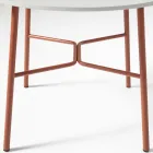 Table basse d'extérieur ronde en HPL avec base en métal Made in Italy - Makino Viadurini