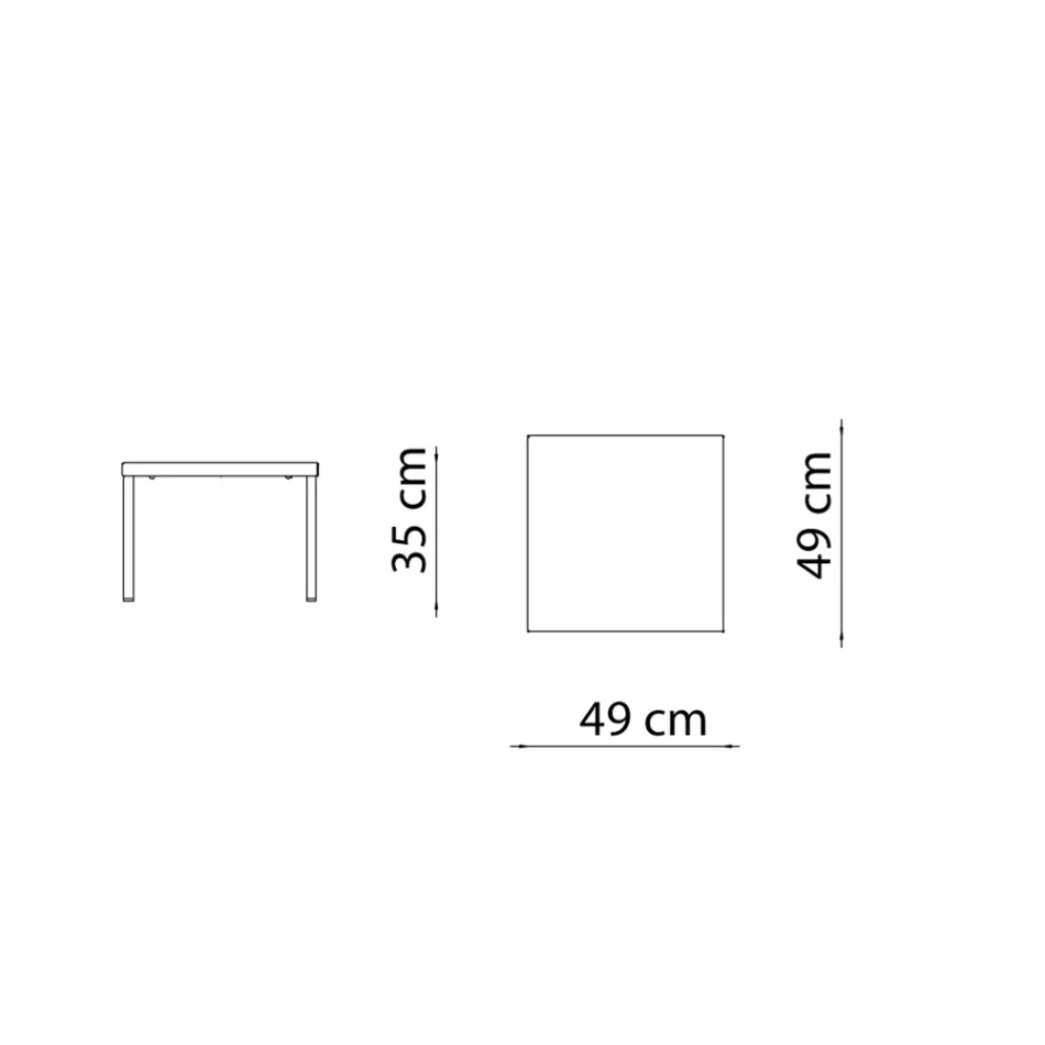 Table basse de jardin empilable en acier galvanisé Made in Italy - Aberdeen Viadurini