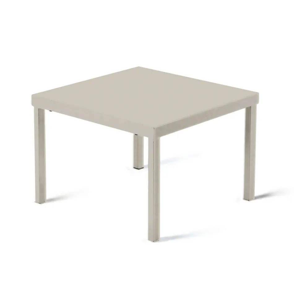 Table basse de jardin empilable en acier galvanisé Made in Italy - Aberdeen Viadurini