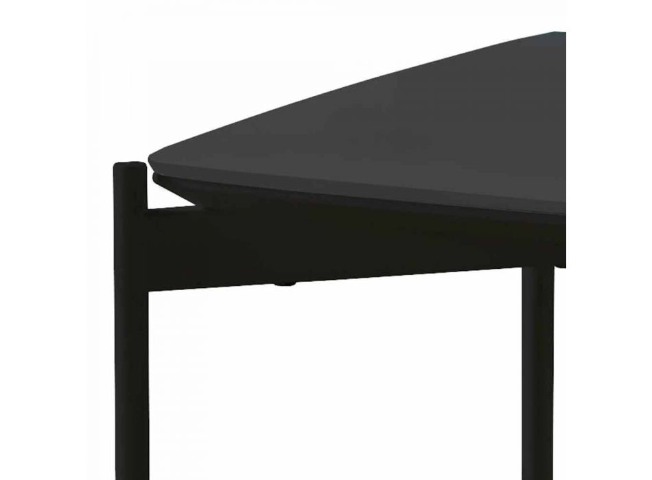 Table basse carrée en céramique et métal au design moderne - Porc-épic Viadurini