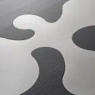 Table basse en mélèze laqué noir avec incrustations en acier inoxydable satiné - Vergine Viadurini