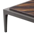 Table basse en bois massif de design Grilli Zarafa fabriqué en Italie Viadurini