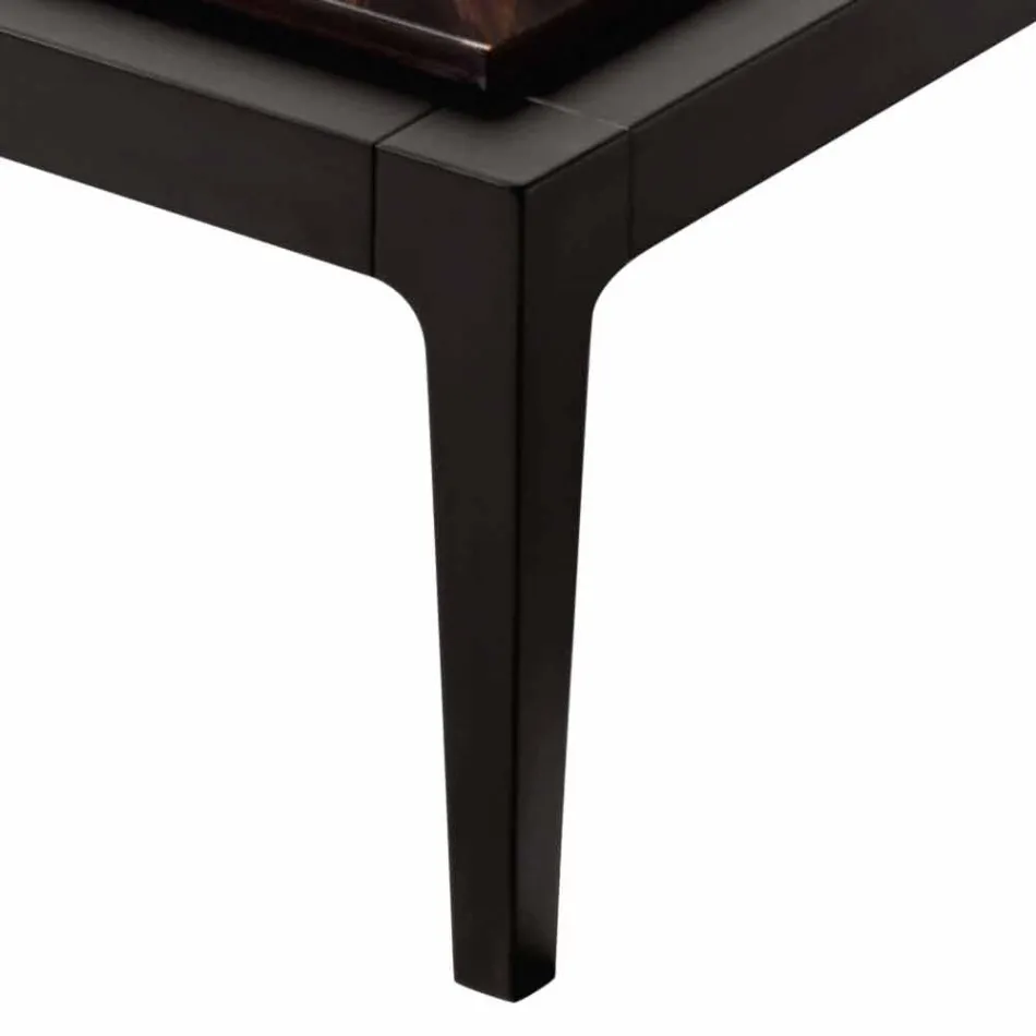 Table basse en bois massif design Grilli Zarafa fabriquée en Italie Viadurini