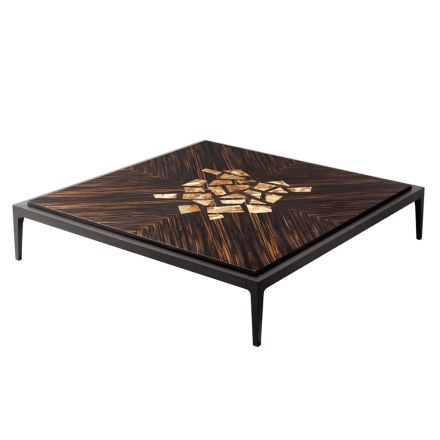 Table basse en bois massif de design Grilli Zarafa fabriqué en Italie Viadurini