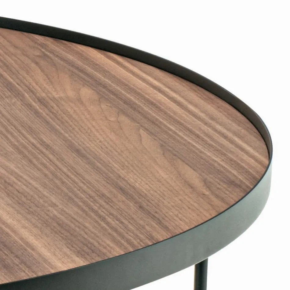 Table basse en noyer Canaletto de différentes tailles Made in Italy - Gubbio Viadurini