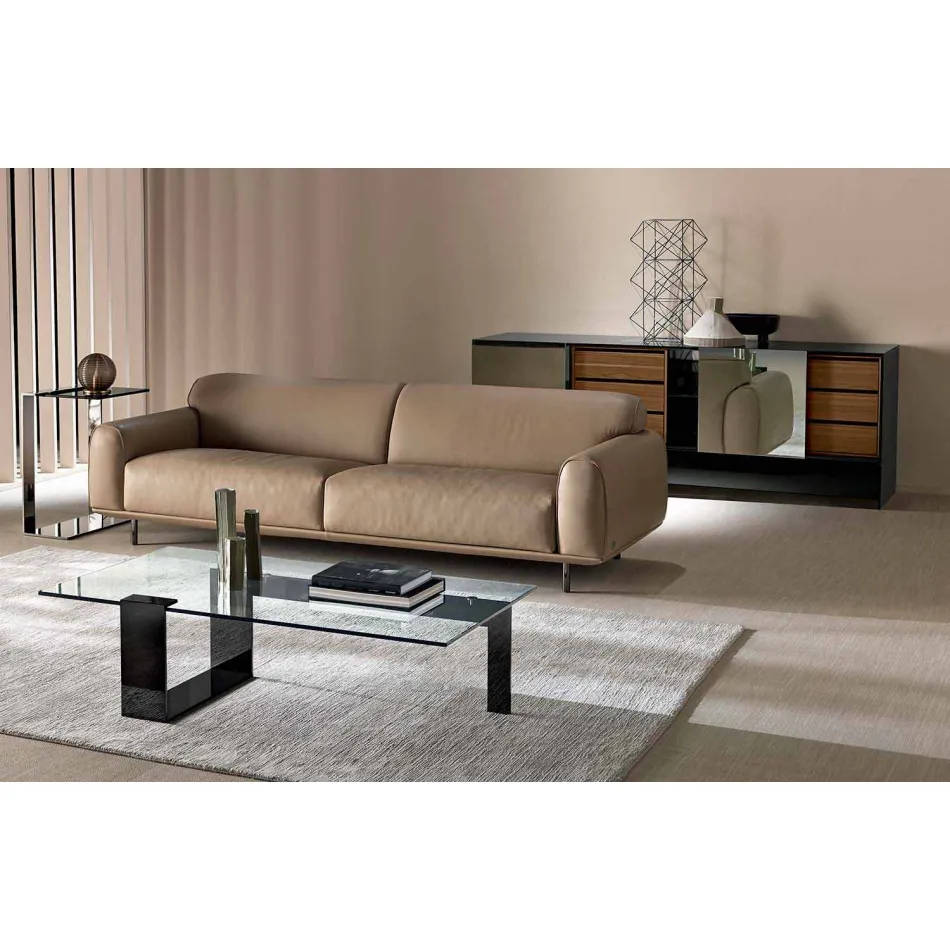 Table Basse en Verre Extralight Design Moderne Fabriquée en Italie - Scoby Viadurini