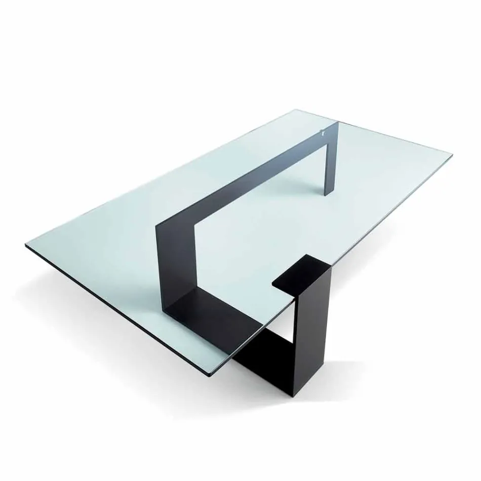 Table Basse en Verre Extralight Design Moderne Fabriquée en Italie - Scoby Viadurini