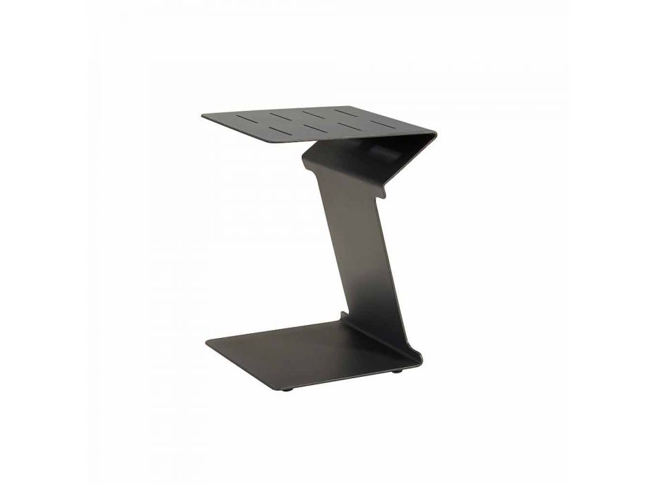 Table d'appoint pour canapé d'extérieur en aluminium blanc ou noir - Denix Viadurini