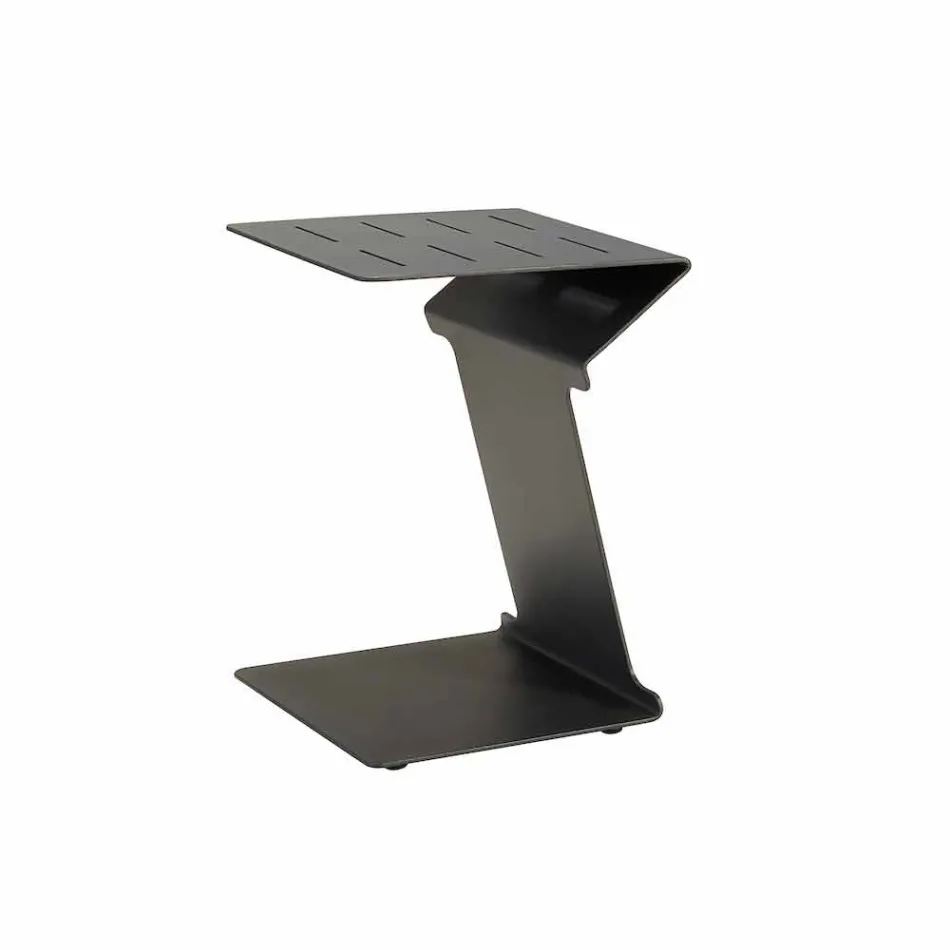 Table d'appoint pour canapé d'extérieur en aluminium blanc ou noir - Denix Viadurini