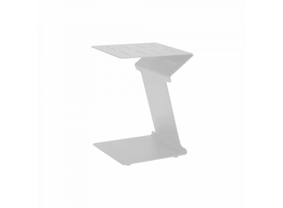 Table d'appoint pour canapé d'extérieur en aluminium blanc ou noir - Denix Viadurini