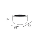 Table basse lumineuse d'extérieur avec lumière LED et plateau en Hpl fabriquée en Italie - Belida Viadurini