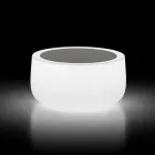 Table basse lumineuse d'extérieur avec lumière LED et plateau en Hpl fabriquée en Italie - Belida Viadurini