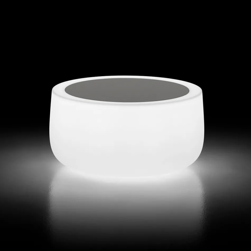 Table basse lumineuse d'extérieur avec lumière LED et plateau en Hpl fabriquée en Italie - Belida Viadurini