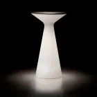 Table basse d'extérieur lumineuse en polypropylène blanc fabriquée en Italie - Desmond Viadurini