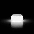 Table basse de jardin ronde lumineuse en polyéthylène Made in Italy - Tibaldo