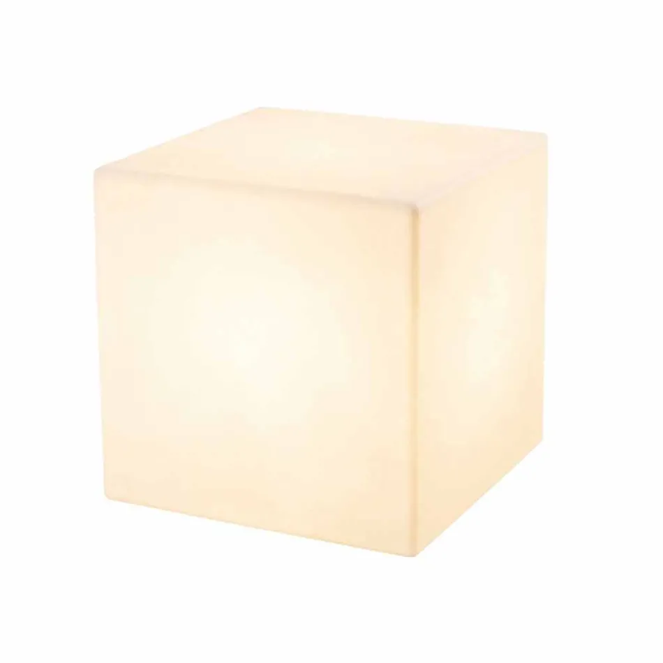 Table basse en plastique coloré de conception moderne carrée lumineuse - Dadostar Viadurini