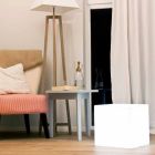 Table basse en plastique coloré de conception moderne carrée lumineuse - Dadostar Viadurini