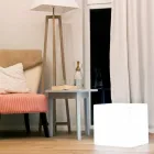 Table basse en plastique coloré de conception moderne carrée lumineuse - Dadostar Viadurini